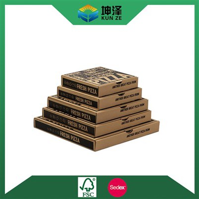 Vanlige brune pizzaesker